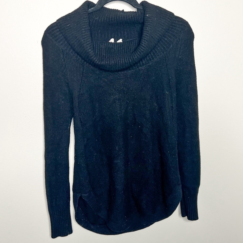 Anthropologie Moth Black Cowl Neck Wide Sweater Size XS Women’s